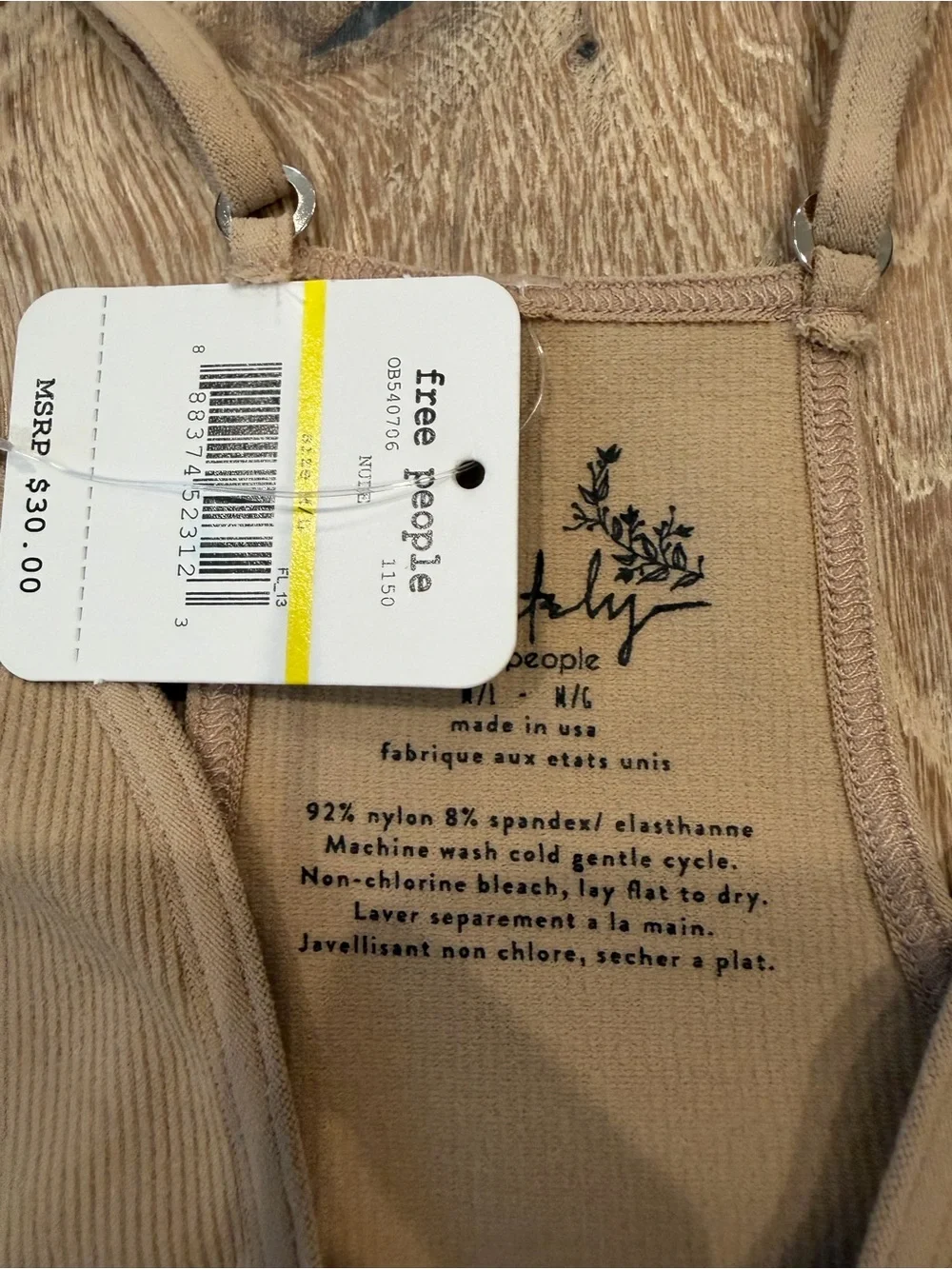 Free People Kids Beige One-Piece Bodysuit